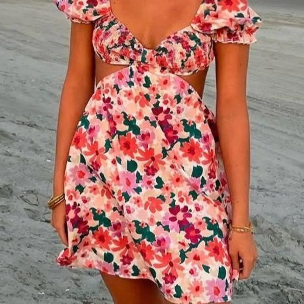 Floral Puff Sleeve Dress